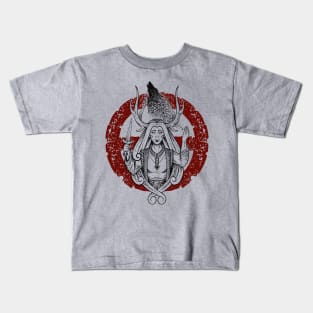 Viking wolf shaman Kids T-Shirt